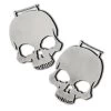 Too Fast Silver Skull Oversized Hoop Earrings