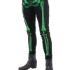 Kreepsville 666 Skeleton Unisex Skinny Jeans: Green Bone -Fashion Apparel Big C Edit Front 20653.1580454209