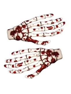 Kreepsville 666 Skeleton Bone Hand Hair Slides: Blood Splatter (2 Pack)