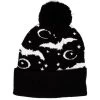 Too Fast Bats, Moons And Stars Pom Pom Beanie -Fashion Apparel Big C Edit Front 32015.1638800980
