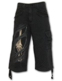 Spiral Bone Rips 3/4 Cargo Shorts - Small, Medium And 2XL