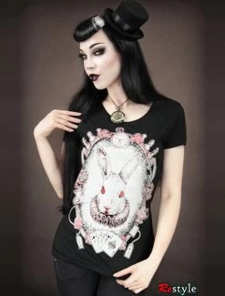 Restyle Alice In Wonderland Rabbit T-Shirt - XS