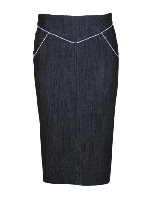 Lucky 13 Sugar Shack Denim Slub Pencil Skirt: Black - Mecium And 2XL 5 Lucky 13 Sugar Shack Denim Slub Pencil Skirt: Black - Mecium And 2XL - Image 3