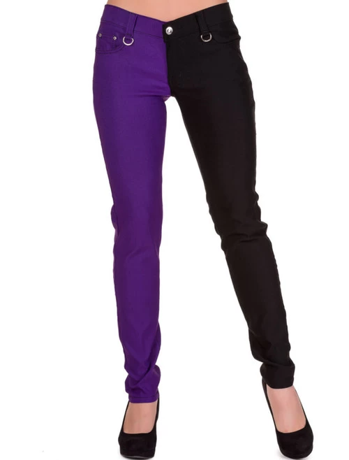 Banned Night After Night Jeans: Black / Purple - Small 3 Banned Night After Night Jeans: Black / Purple - Small