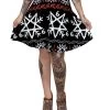 Too Fast 666 Christmas Sweater Skater Skirt -Fashion Apparel Big C Edit Front 38712.1573715184