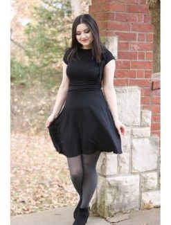 Retrolicious Bombshell Dress: Black - 3XL