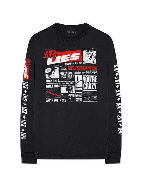 Guns N' Roses Long Sleeve Shirt:G N'R Lies 3 Guns N' Roses Long Sleeve Shirt:G N'R Lies