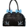 Banned Blue Swallows Handbag -Fashion Apparel Big C Edit Front 48061.1566104928