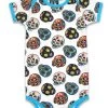 Six Bunnies Romper: Sugar Skulls II - 0-3 Months -Fashion Apparel Big C Edit Front 49418.1548470066
