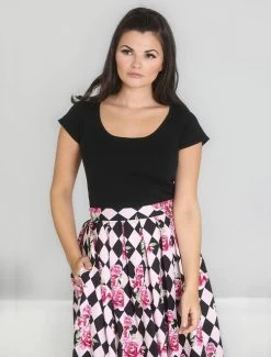 Hell Bunny Celine Top: Black - Small To 4XL -Fashion Apparel Big C Edit Front 52760.1594822187