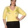 Banned Flickers Bee Cardigan Yellow - 3XL 1 Banned Flickers Bee Cardigan Yellow - 3XL -Fashion Apparel Big C Edit Front 53555.1548904524