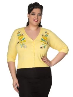 Banned Flickers Bee Cardigan Yellow - 3XL
