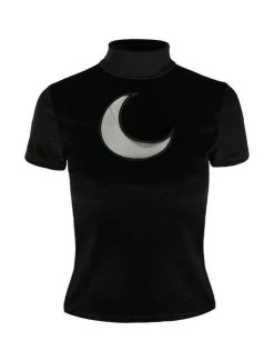 Restyle Velvet Top: Crescent Moon