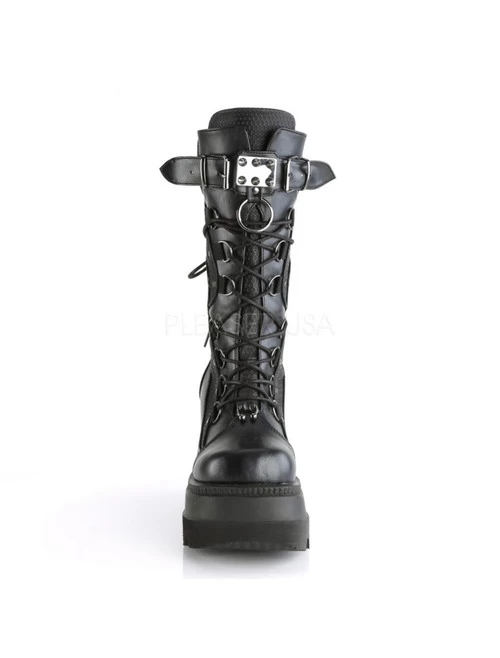 Demonia Shaker Pierced Mid-Calf Boots - PRE-ORDER 4 Demonia Shaker Pierced Mid-Calf Boots - PRE-ORDER - Image 2