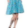 Sourpuss Sputnik Swing Skirt - Small, Medium And XL -Fashion Apparel Big C Edit Front 65253.1582702833