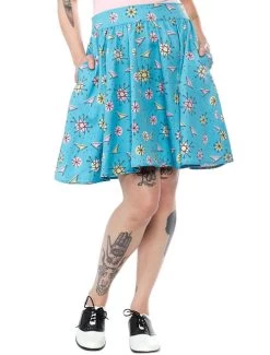 Sourpuss Sputnik Swing Skirt - Small, Medium And XL