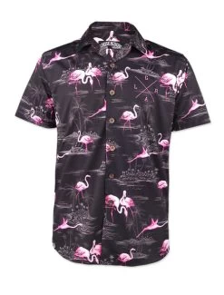 Loose Riders Button Up Shirt: Bermuda Black - Medium