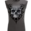 Spiral Solemn Skull Sleeveless Shirt -Fashion Apparel Big C Edit Front 69832.1560568089