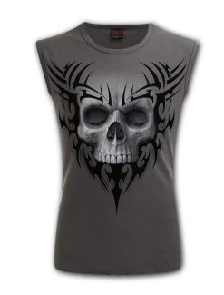 Spiral Solemn Skull Sleeveless Shirt