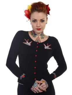 Banned Hybrid Cardigan: Red - XL To 4XL