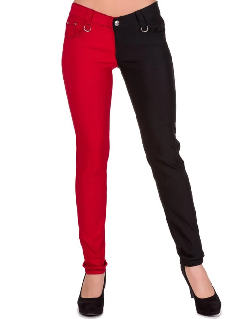 Banned Night After Night Jeans: Black / Red - Small To XL 3 Banned Night After Night Jeans: Black / Red - Small To XL