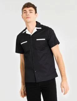 Chet Rock Donnie Bowling Shirt: Black / White - Large, XL And 2XL