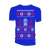 Doctor Who Ugly Christmas Sweater Ladies' T-Shirt: Blue -Fashion Apparel Big C Edit Front 75357.1559709630