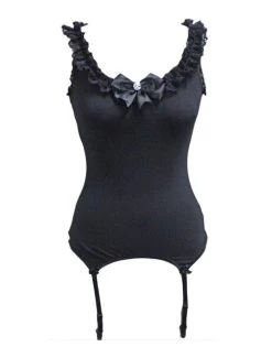 Lucky 13 Victorian Cameo Ruffle Garter Tank