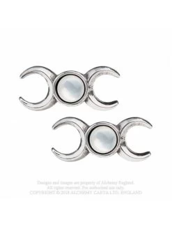 Alchemy Gothic - Triple Goddess Stud Earrings