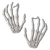 Too Fast Skeleton Hands Oversized Hoop Earrings -Fashion Apparel Big C Edit Front 80436.1558577157