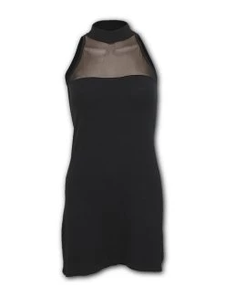 Spiral Halterneck Fine Mesh Tunic