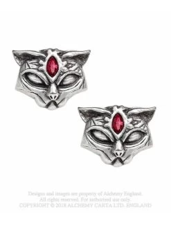 Alchemy Gothic - Sacred Cat Stud Earrings