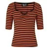 Hell Bunny Warlock Top: Black / Pumpkin Orange - XS, Large And 2XL -Fashion Apparel Big C Edit Front 92338.1632845322