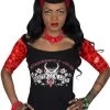 Kreepsville 666 Krampus Naughty List Shoulder Tee - Small And Medium -Fashion Apparel Big C Edit Front 94605.1570860488
