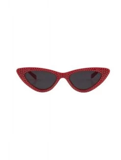 Collectif Lucille Cateye Sunglasses: Red