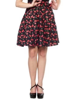 Sourpuss Cherry Cobbler Swing Skirt