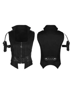 Punk Rave Cyber Punk Vest -Fashion Apparel Big C Edit Front and Back No Model 58435.1559196623