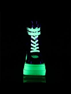 Demonia Shaker Ankle Boots: UV Neon Green - PRE-ORDER -Fashion Apparel Big C Edit Fronty 82302.1685614713