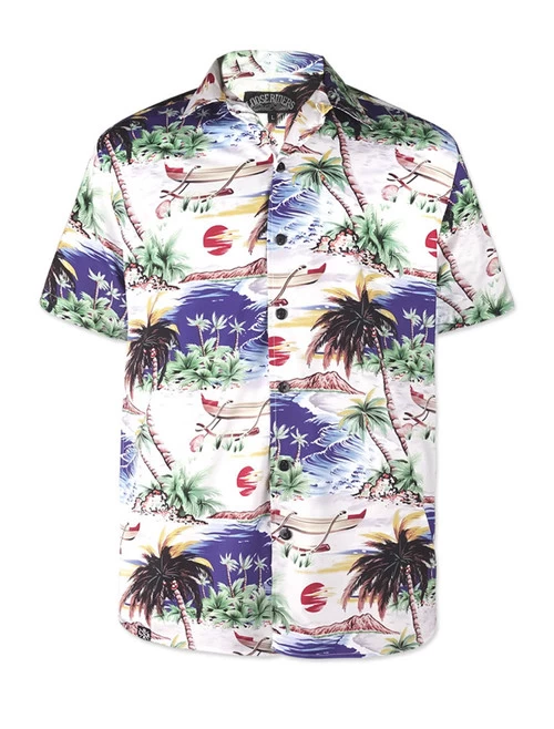Loose Riders Button Up Shirt: Tahiti 3 Loose Riders Button Up Shirt: Tahiti