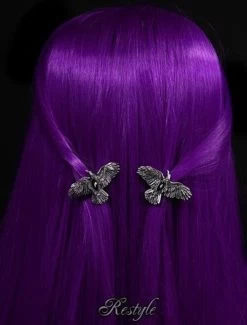 Restyle Black Diamond Raven Hair Clips (pair) 8 Restyle Black Diamond Raven Hair Clips (pair) -Fashion Apparel Big C Edit Hair 30458.1600327457
