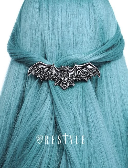 Restyle Lace Bat Hair Clip: Silver 3 Restyle Lace Bat Hair Clip: Silver