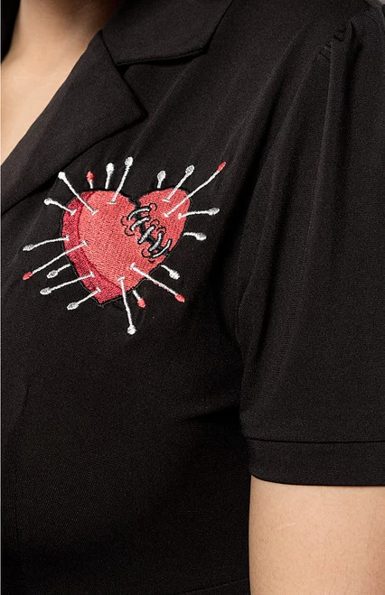 Sourpuss Rosie Dress: Voodoo Heart - XS 6 Sourpuss Rosie Dress: Voodoo Heart - XS - Image 4