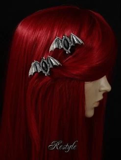 Restyle Carpe Noctem Bat Hair Clips (pair) 10 Restyle Carpe Noctem Bat Hair Clips (pair) -Fashion Apparel Big C Edit Mannequin Side 1 49700.1600264920