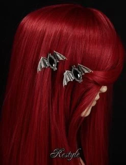 Restyle Carpe Noctem Bat Hair Clips (pair) 11 Restyle Carpe Noctem Bat Hair Clips (pair) -Fashion Apparel Big C Edit Mannequin Side 2 73853.1600264920