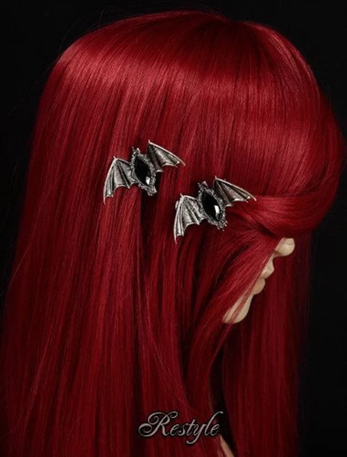 Restyle Carpe Noctem Bat Hair Clips (pair) 7 Restyle Carpe Noctem Bat Hair Clips (pair) - Image 5