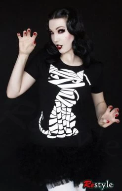 Restyle Mummy Cat T-Shirt -Fashion Apparel Big C Edit Meow 25028.1554089666