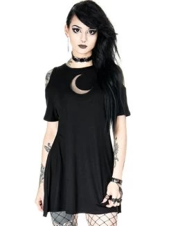 Restyle Mesh Tunic: Crescent Moon - XS To 4XL -Fashion Apparel Big C Edit Model Front 2 97254.1699015547