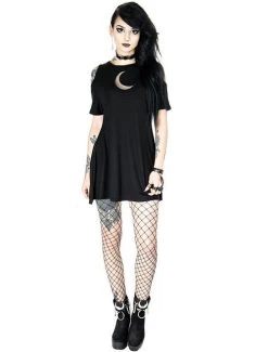 Restyle Mesh Tunic: Crescent Moon - XS To 4XL -Fashion Apparel Big C Edit Model Front Full 2 63913.1614959581