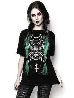 Rogue + Wolf Bat Face Tee - 2XL And 3XL 26 Rogue + Wolf Bat Face Tee - 2XL And 3XL -Fashion Apparel Big C Edit Model Green Hair 47643.1647094687