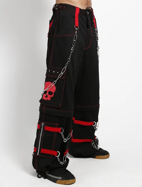 Tripp NYC Skull Zip Off Pants: Black / Red 12 Tripp NYC Skull Zip Off Pants: Black / Red - Image 10
